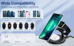 Choetech T587 15W  3 in 1 Holder Magnetic Wireless Charger for Iphone - Image 6
