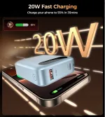 Choetech B860 PowerLeap 10000mAh — ვერცხლისფერი - Image 11