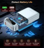 Choetech B860 PowerLeap 10000mAh — ვერცხლისფერი - Image 6