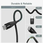 Choetech XCC‑1008‑BK USB‑C to USB‑C კაბელი - Image 7