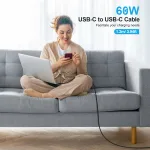 Choetech XCC-1014 PD 60W USB-C to USB-C 1.2m Cable - Image 5