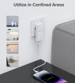 Choetech PD6011 67W GAN Ultrathin A+C Wall Charger White - Image 6