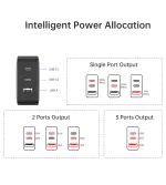 Choetech PD8005 100W GAN Dual C+Single A Charger - Image 5