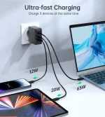 Choetech PD8005 100W GAN Dual C+Single A Charger - Image 3