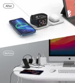 Choetech T588 3 in1 Foldable Magnetic wireless charger station - Image 2