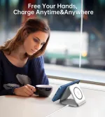 Choetech T588 3 in1 Foldable Magnetic wireless charger station - Image 3