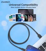 Choetech XAL-0003 USB-A to Lightning 1M, 2.4A Black - Image 5